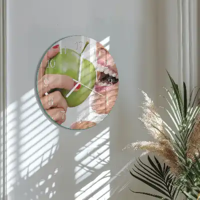Relógio de decoração redondo Maçã