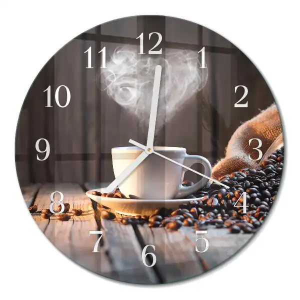 Relógio de decoração redondo Amor pelo café