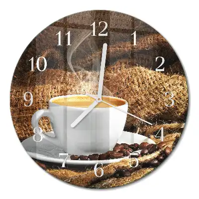 Relógio de parede redondo Grãos de café