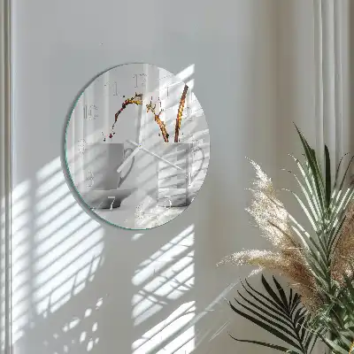 Relógio de decoração redondo Xícaras de café