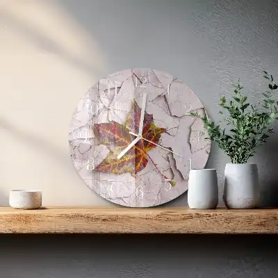 Relógio de decoração redondo Folha de bordo