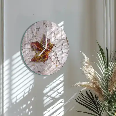 Relógio de decoração redondo Folha de bordo