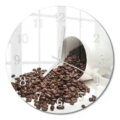 Relógio de decoração redondo Uma xícara de café