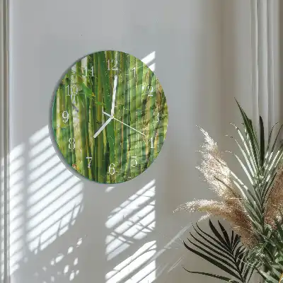 Relógio de decoração redondo Bambu