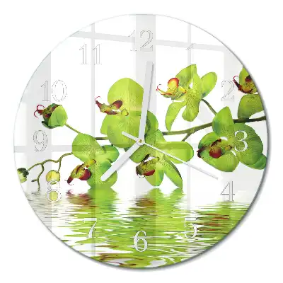 Relógio de parede redondo Orquídea