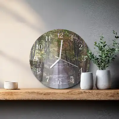 Relógio de decoração redondo Trilha na floresta