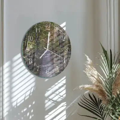 Relógio de decoração redondo Trilha na floresta