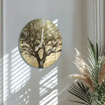 Relógio de decoração redondo Árvore