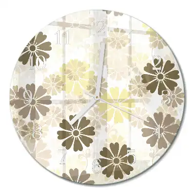 Relógio de parede redondo Arte floral