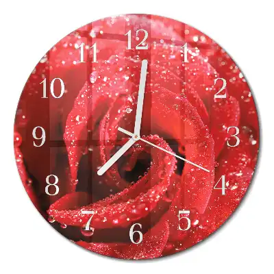 Relógio de decoração redondo Rosa