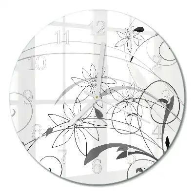 Relógio redondo Arte floral