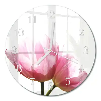 Relógio de decoração redondo Tulipas