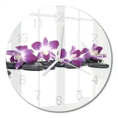Relógio redondo Orquídea