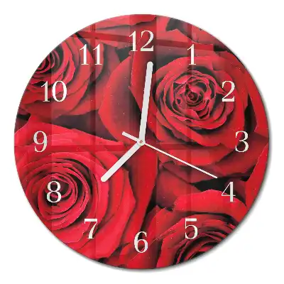 Relógio de decoração redondo Rosas