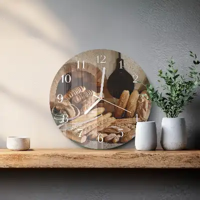 Relógio de decoração redondo Pão