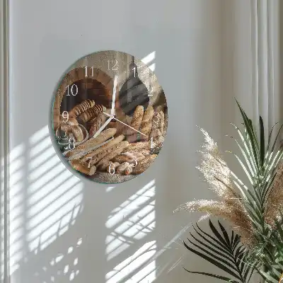 Relógio de decoração redondo Pão