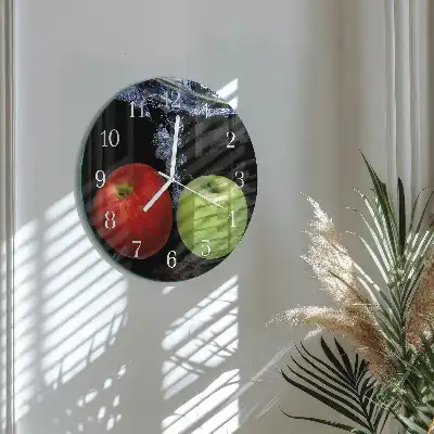 Relógio de decoração redondo Maçãs