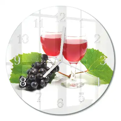 Relógio de parede redondo Uvas para vinho