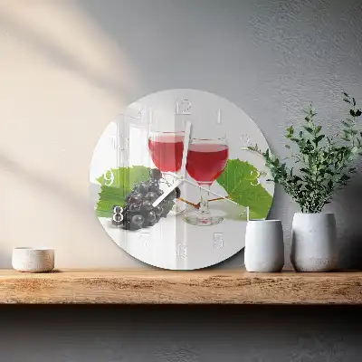 Relógio de parede redondo Uvas para vinho