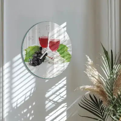 Relógio de parede redondo Uvas para vinho