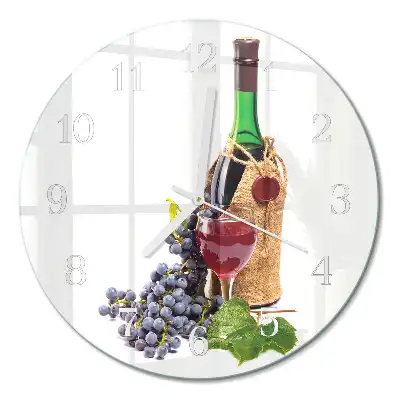 Relógio de parede redondo Uvas para vinho