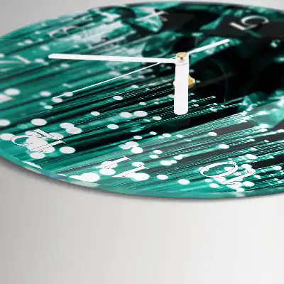 Relógio de decoração redondo fibra óptica