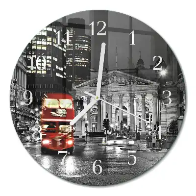 Relógio redondo ônibus de Londres
