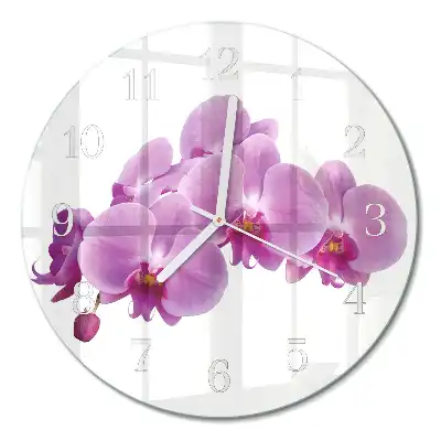 Relógio de decoração redondo Orquídea
