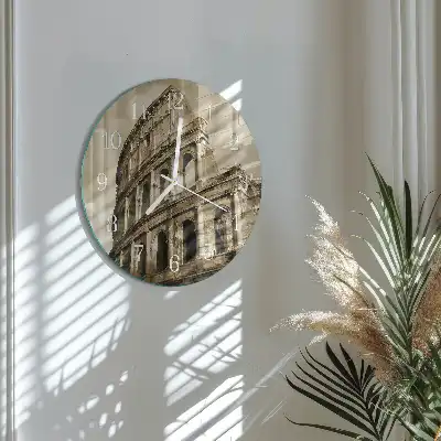Relógio de decoração redondo O Coliseu em sépia