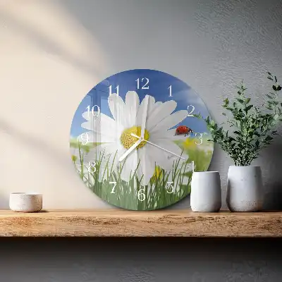 Relógio de decoração redondo A Flor e a Joaninha