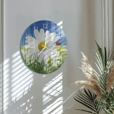 Relógio de decoração redondo A Flor e a Joaninha