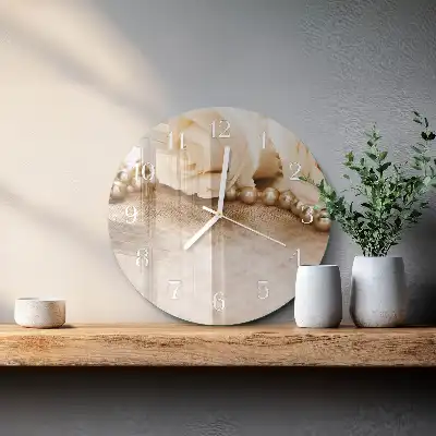 Relógio de parede redondo Rosas vintage em tons sépia