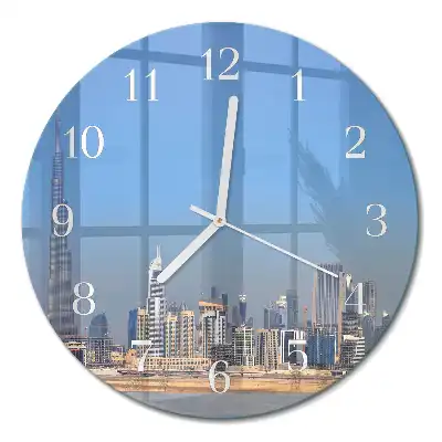 Relógio de decoração redondo Horizonte de Dubai