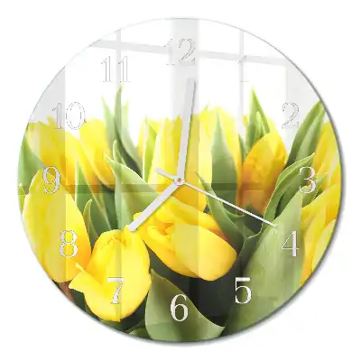 Relógio de decoração redondo Tulipas