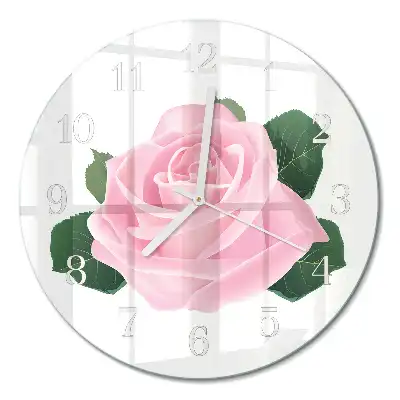 Relógio de decoração redondo Rosa