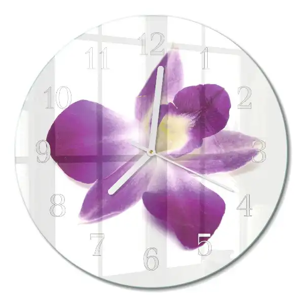 Relógio de decoração redondo Flor de orquídea
