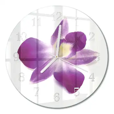 Relógio de decoração redondo Flor de orquídea