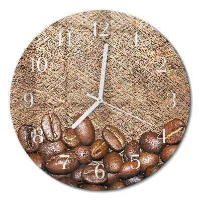 Relógio de decoração redondo Grãos de café