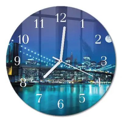 Relógio redondo horizonte noturno