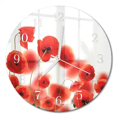 Relógio de decoração redondo Papoulas