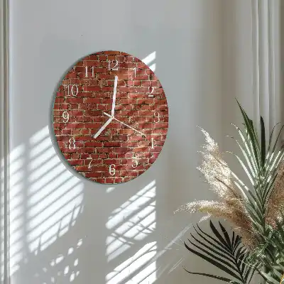 Relógio de decoração redondo Parede de tijolos