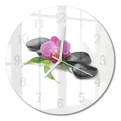 Relógio redondo Orquídea