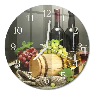 Relógio de parede redondo Uvas para vinho