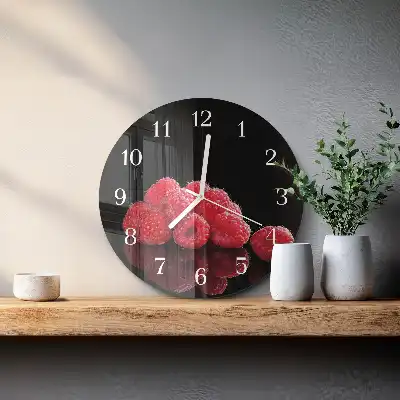Relógio de decoração redondo Framboesas