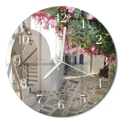 Relógio de parede redondo Beco das Flores