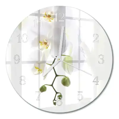 Relógio de parede redondo Orquídea