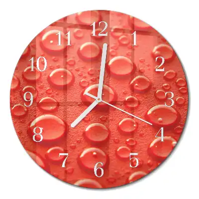 Relógio de decoração redondo Gotas de água