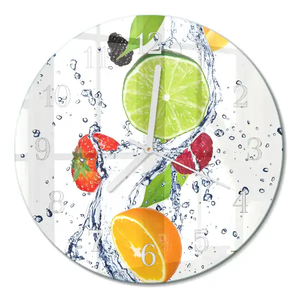 Relógio de decoração redondo Fruta limão