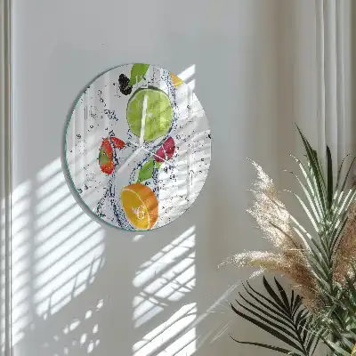 Relógio de decoração redondo Fruta limão