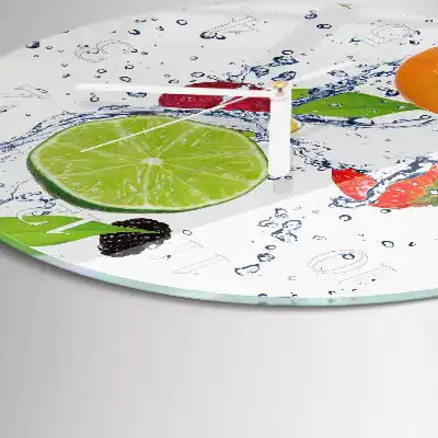 Relógio de decoração redondo Fruta limão